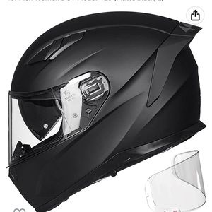 ILM Motorcycle Helmet Matte Black Large